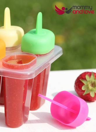 Breast milk popsicle made with added fruits